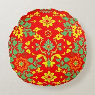 chinese pattern pillow rundes kissen