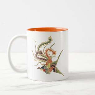 Chinese Phoenix - Fenghuang mythologische Vögel A Zweifarbige Tasse