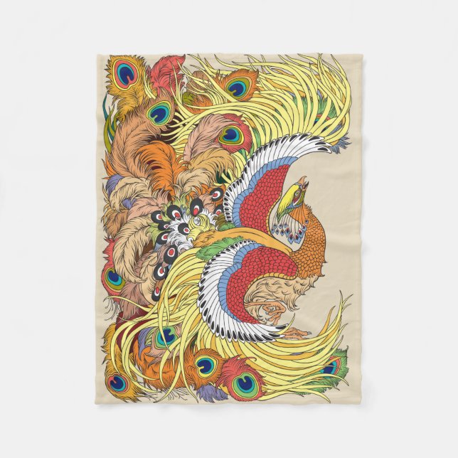 Chinese Phoenix Fleecedecke (Vorderseite)