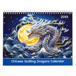 Chinese Quilling Dragons Calendar Kalender