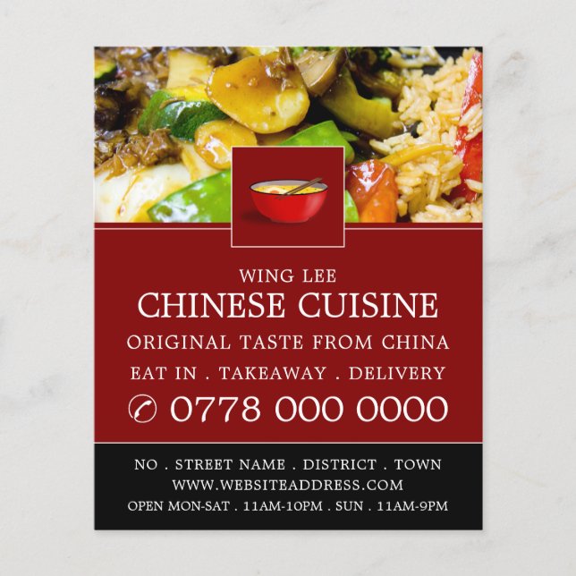 Chinese Restaurant Advertising Flyer (Vorne)
