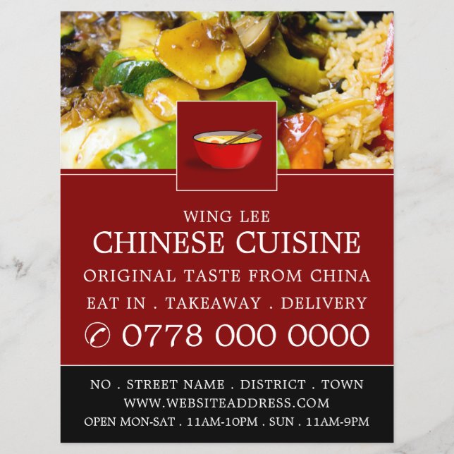 Chinese Restaurant Advertising Flyer (Vorne)