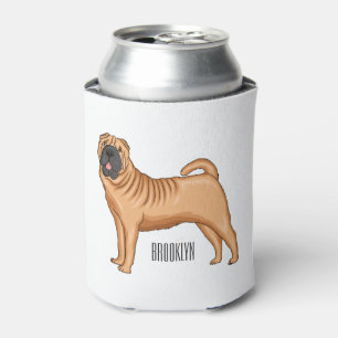 Chinese Shar-Pei dog cartoon illustration Dosenkühler