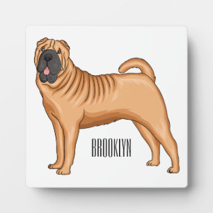 Chinese Shar-Pei dog cartoon illustration Fotoplatte