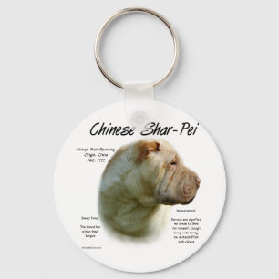 Chinese Shar Pei Geschichtsentwurf Schlüsselanhänger
