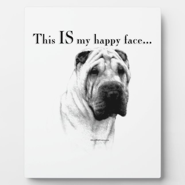 Chinese Shar Pei Happy Face Fotoplatte (Vorderseite)