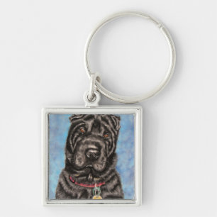 Chinese Shar-Pei Hundekunst - Tia Schlüsselanhänger