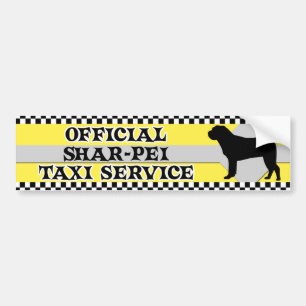 Chinese Shar-Pei Taxi-Service-Autoaufkleber Autoaufkleber