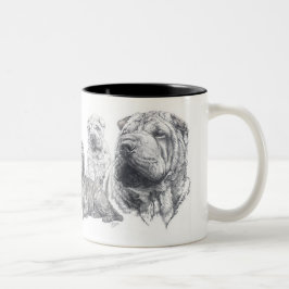 Chinese Shar Pei Zweifarbige Tasse