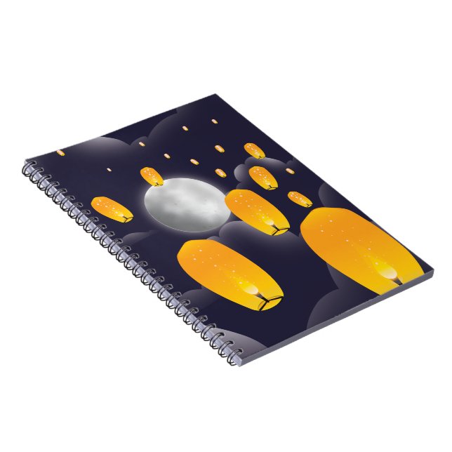 Chinese Sky Lanterns Notizblock (Rechte Seite)