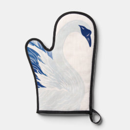 Chinese swan wings pattern (Persnalize) Ofenhandschuh