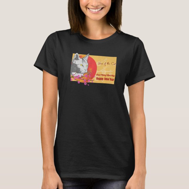 Chinese Vietnamese New Year 12 Zodiacs Calligraphy T-Shirt (Vorderseite)