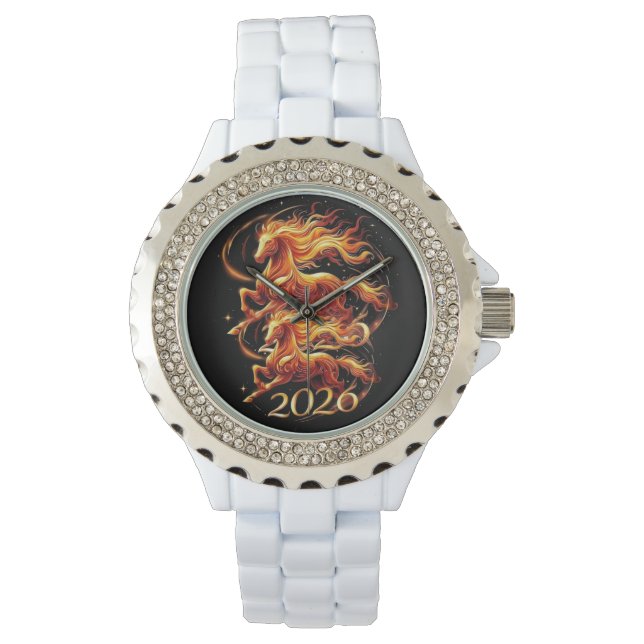 Chinese Year of Horse 2026 Celebrations Armbanduhr (Vorderseite)