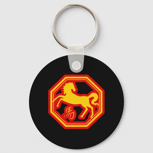 Chinese Zodiac Horse Schlüsselanhänger (Vorderseite)