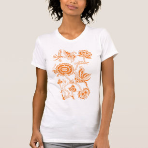 Chinesisch Batik ORANGE T-Shirt