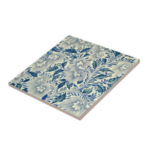 Chinesisch Blaues Leaf ~ Delft ~ * ~ Fliese