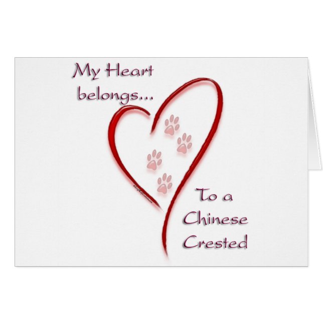 Chinesisch-Created Heart Belongs (Vorderseite (Horizontal))