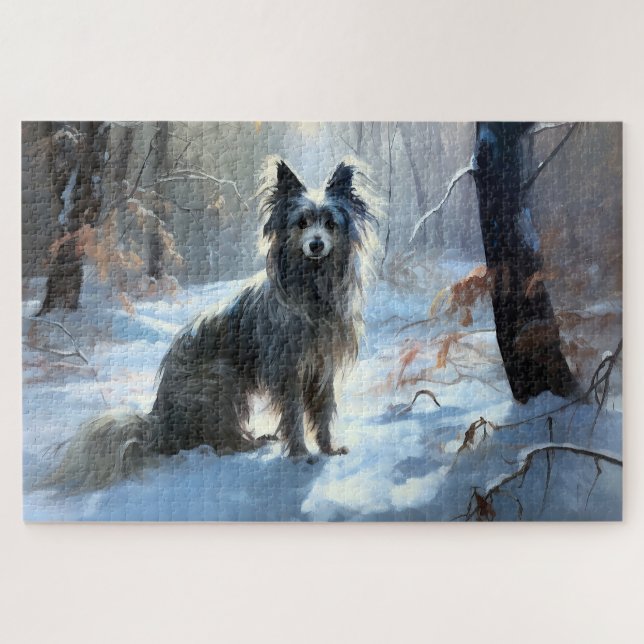 Chinesisch Created Let It Snow Weihnachten (Horizontal)
