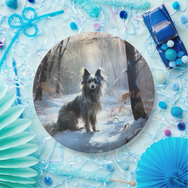 Chinesisch Created Let It Snow Weihnachten Pappteller (Party)