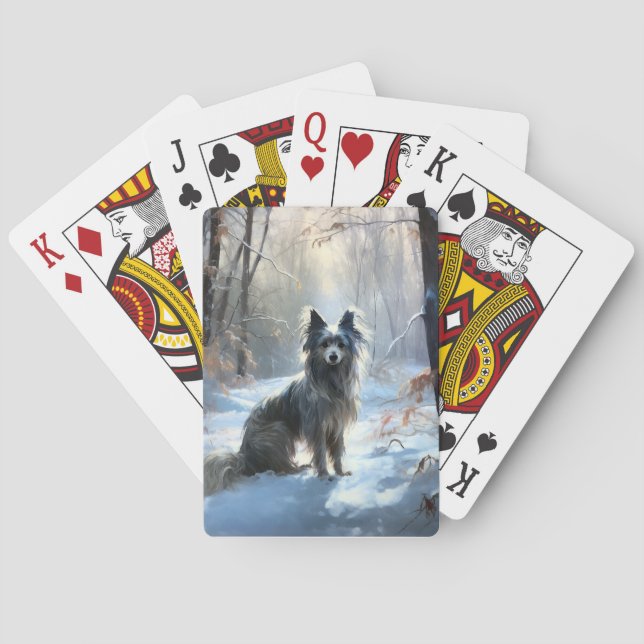 Chinesisch Created Let It Snow Weihnachten Spielkarten (Rückseite)