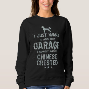 Chinesisch Crest Vater Garage Männer hängen Sweatshirt