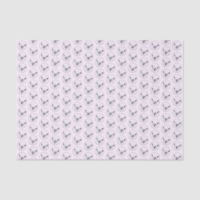 Chinesisch Crested Powderpuff Painting - Hundekuns Seidenpapier (Vorderseite)