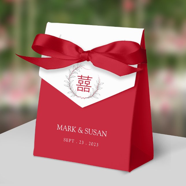 Chinesisch Doppelglückssehen Vielen Dank Geschenkschachtel (Red Ribbon is not included)