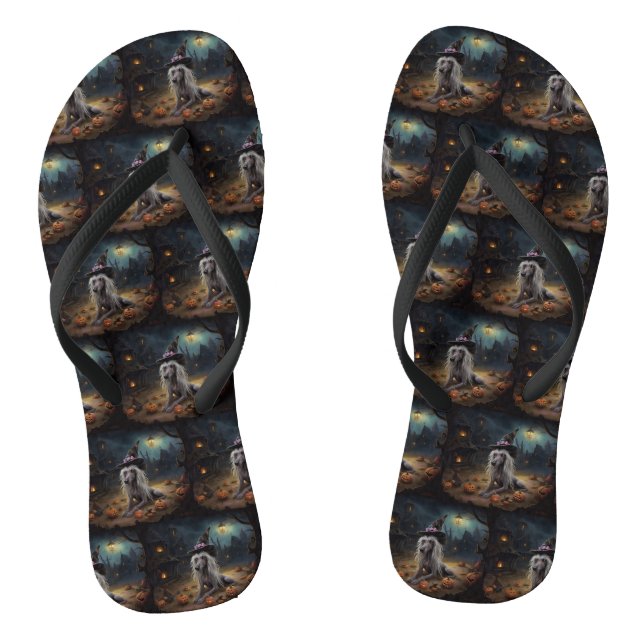 Chinesisch entkörnte Kürbisküren Halloween Beängst Flip Flops (Fußbett)