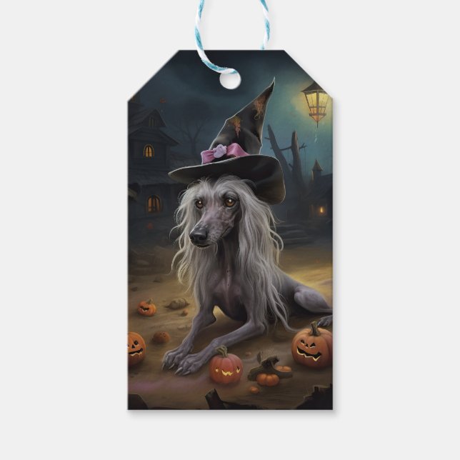 Chinesisch entkörnte Kürbisküren Halloween Beängst Geschenkanhänger (Vorderseite)