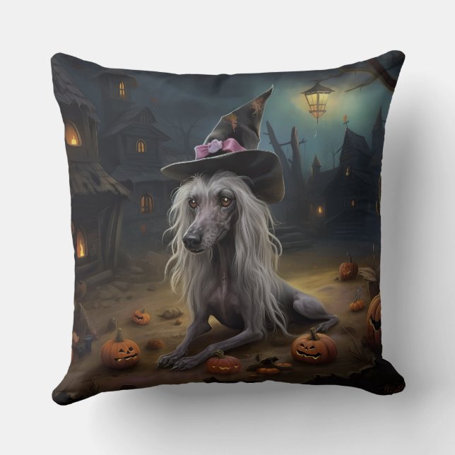Chinesisch entkörnte Kürbisküren Halloween Beängst Kissen (Rückseite)