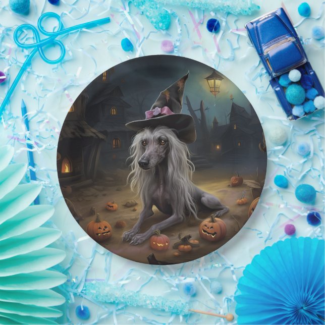 Chinesisch entkörnte Kürbisküren Halloween Beängst Pappteller (Party)