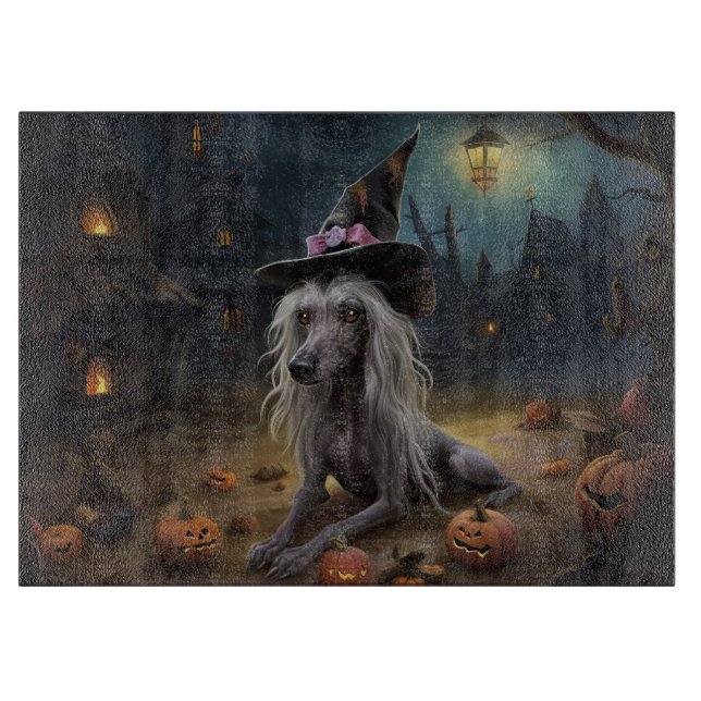 Chinesisch entkörnte Kürbisküren Halloween Beängst Schneidebrett (Vorderseite)