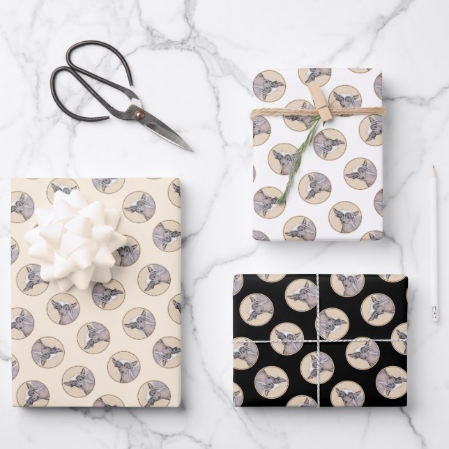 Chinesisch entworfene haarlose Malerei Original Hu Geschenkpapier Set (Vorderseite)