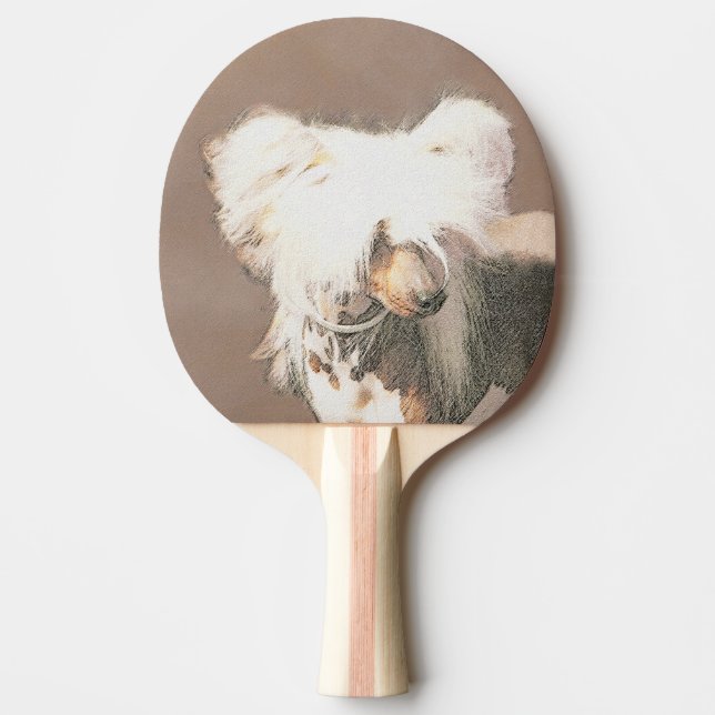 Chinesisch entworfene haarlose Malerei Original Hu Tischtennis Schläger (Vorderseite)