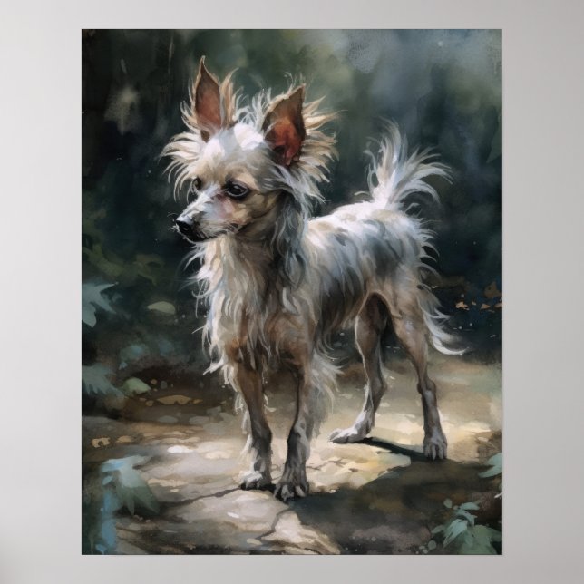 Chinesisch entworfene Hunde Art Print Poster (Vorne)