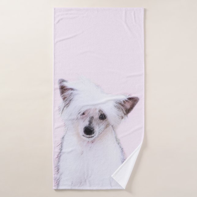 Chinesisch gezapfte Powderpuff-Malerei - Hundekuns Badhandtuch Set (Badehandtuch)