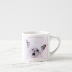 Chinesisch gezapfte Powderpuff-Malerei - Hundekuns Espressotasse