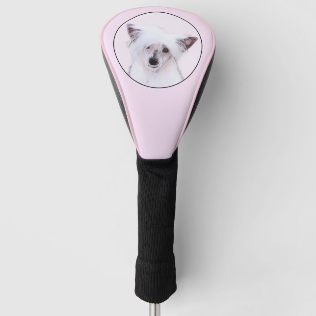 Chinesisch gezapfte Powderpuff-Malerei - Hundekuns Golf Headcover (Vorderseite)