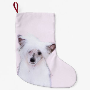 Chinesisch gezapfte Powderpuff-Malerei - Hundekuns Kleiner Weihnachtsstrumpf