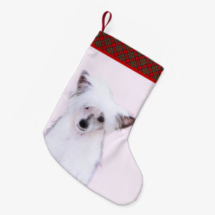 Chinesisch gezapfte Powderpuff-Malerei - Hundekuns Kleiner Weihnachtsstrumpf