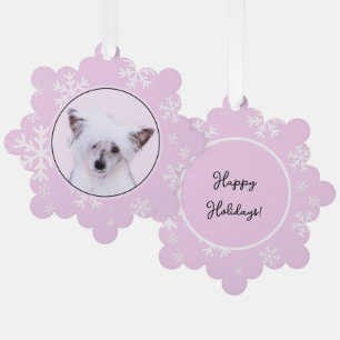 Chinesisch gezapfte Powderpuff-Malerei - Hundekuns Ornament Karte