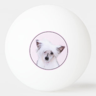 Chinesisch gezapfte Powderpuff-Malerei - Hundekuns Tischtennisball