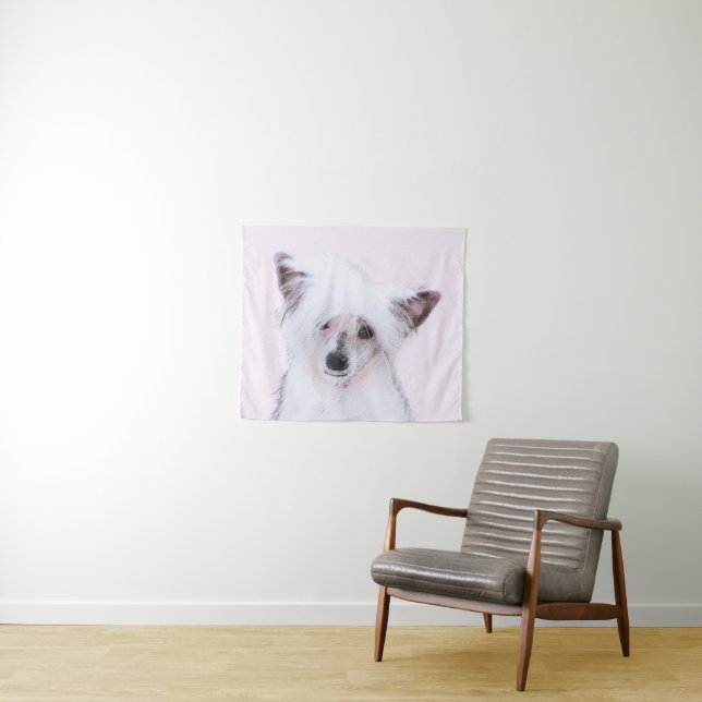 Chinesisch gezapfte Powderpuff-Malerei - Hundekuns Wandteppich (Beispiel (Horizontal))