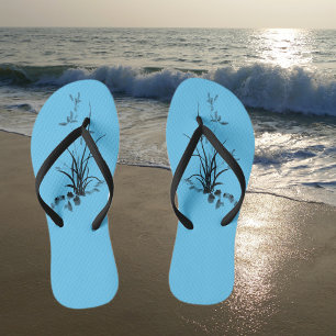 Chinesisch Iris - bw Flip Flops