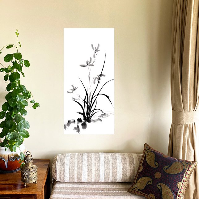 Chinesisch Iris - bw Leinwanddruck (Von Creator hochgeladen)