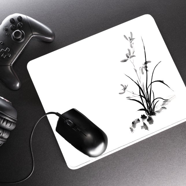 Chinesisch Iris - bw Mousepad (Von Creator hochgeladen)