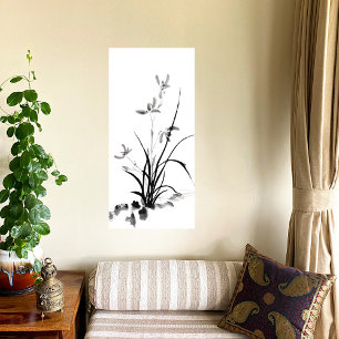 Chinesisch Iris - bw Poster