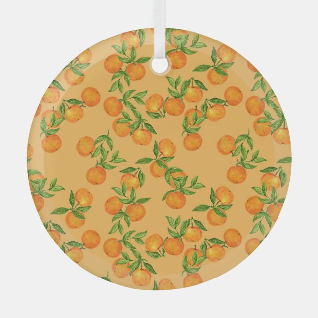 Chinesisch Japanisch inspiriert, Aquarellrückwand Ornament Aus Glas (Vorderseite)