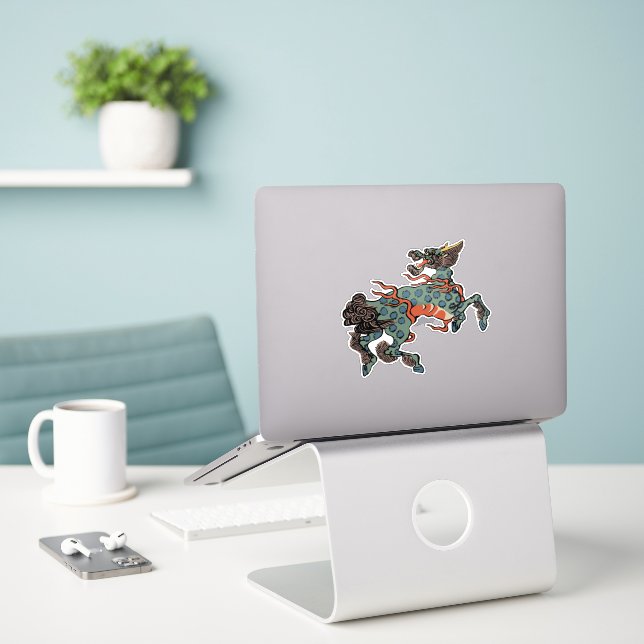 Chinesisch-Mythologie Aufkleber (Laptop auf Schreibtisch)