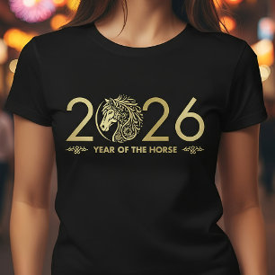 Chinesisch Neues Jahr des Feuerpferdes 2026 T-Shirt